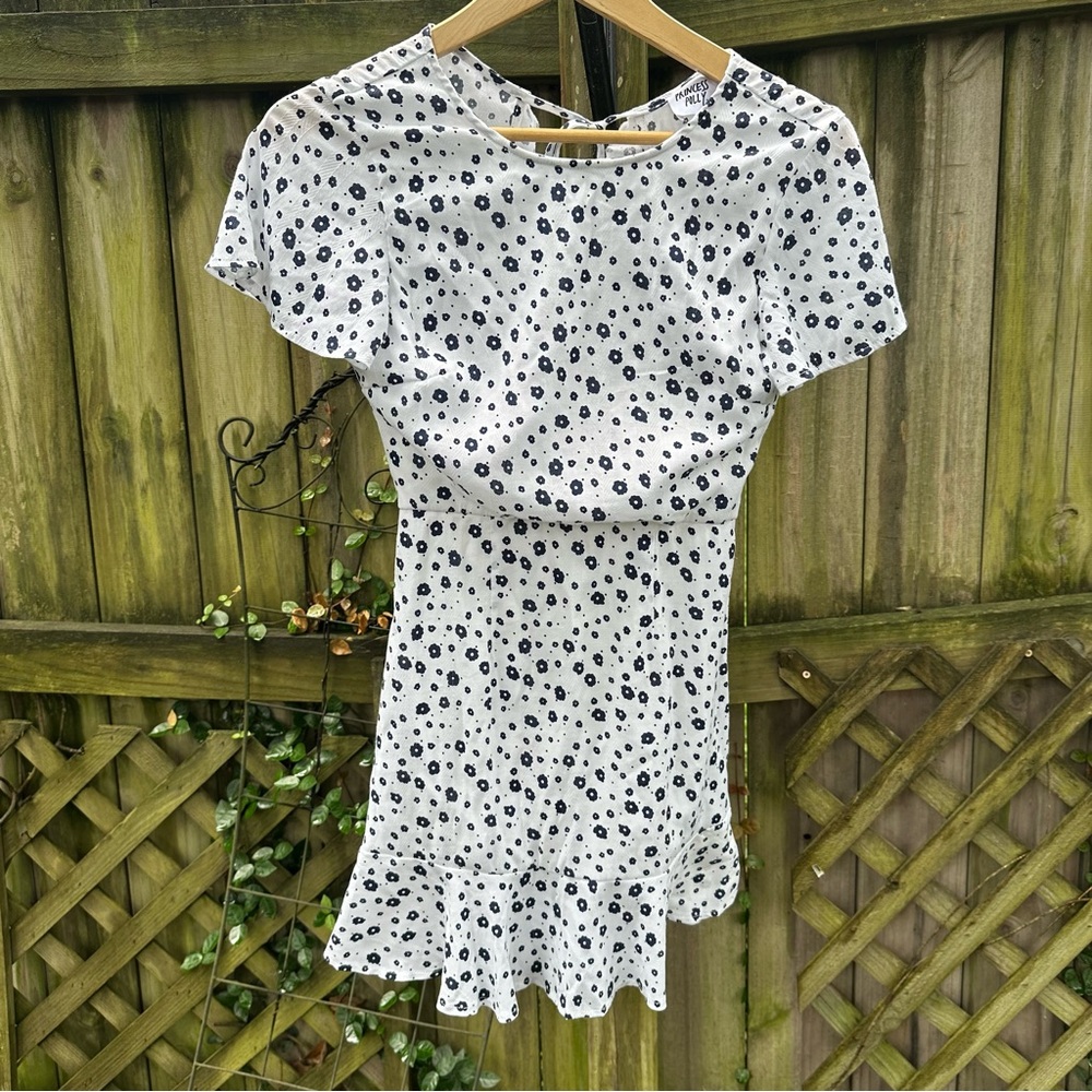 Princess Polly Nate Micro Mini Dress White‎ Floral Size 4 - Picture 5 of 13